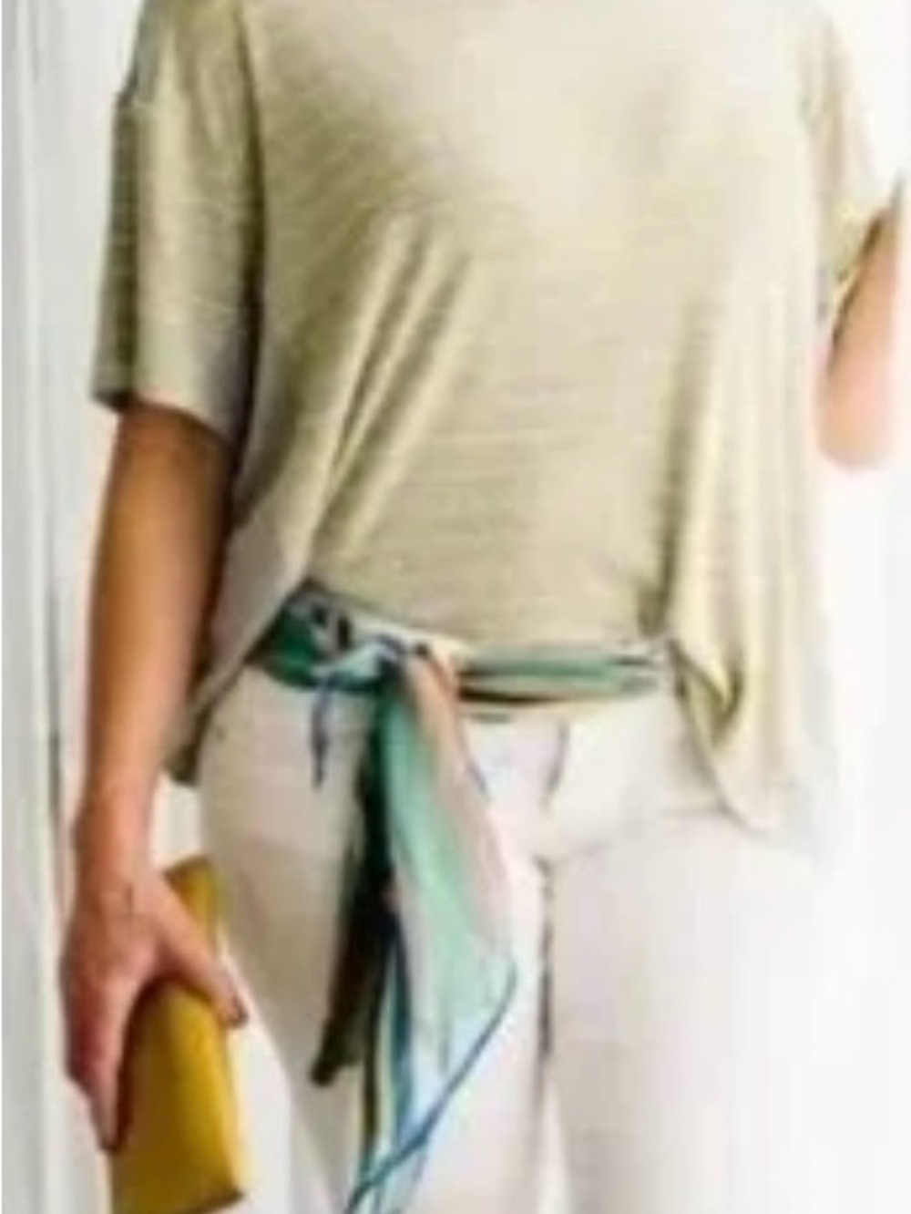 CAbi Light Olive Short-Sleeve Relaxed Tee